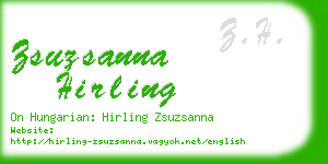 zsuzsanna hirling business card